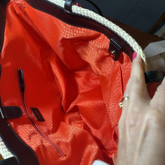 Kate Spade Montigo Avenue Anabette Floral Raffia Tote EUC – 21"x13"x7" - Picture 7 of 10